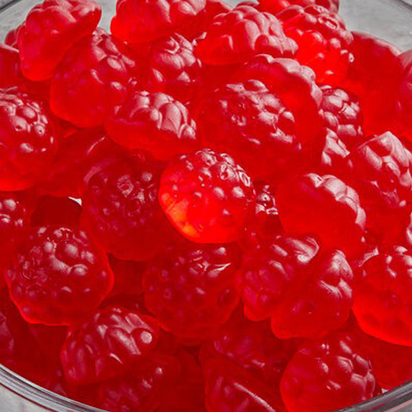 Twisted Treatz Red Gummi Raspberries - premium gummy candy hand-packed fresh