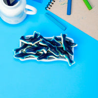 Blue Gummy Shark Candy close-up showing texture and quality - Twisted Treatz