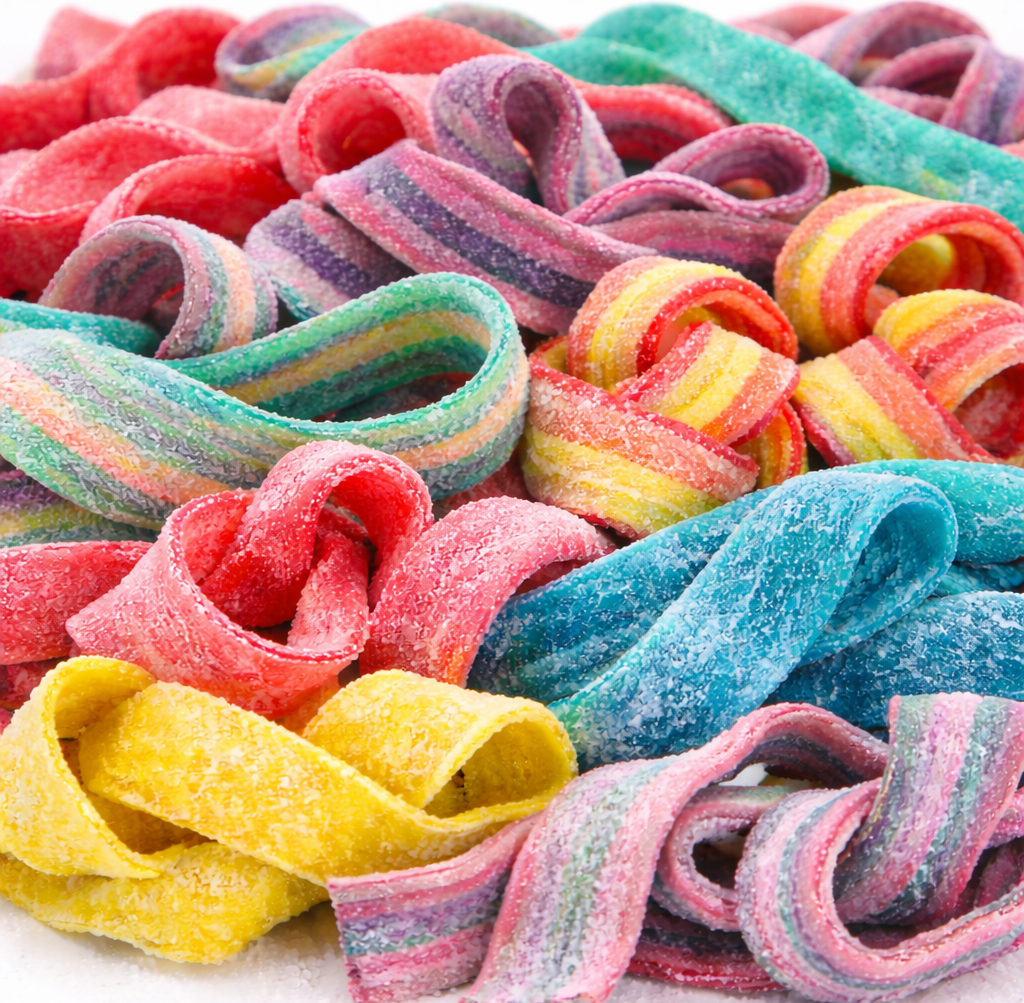 Sour Ropes Candy Belts Sweet & Tangy 8oz Pack Soft Chewy Treats for ...