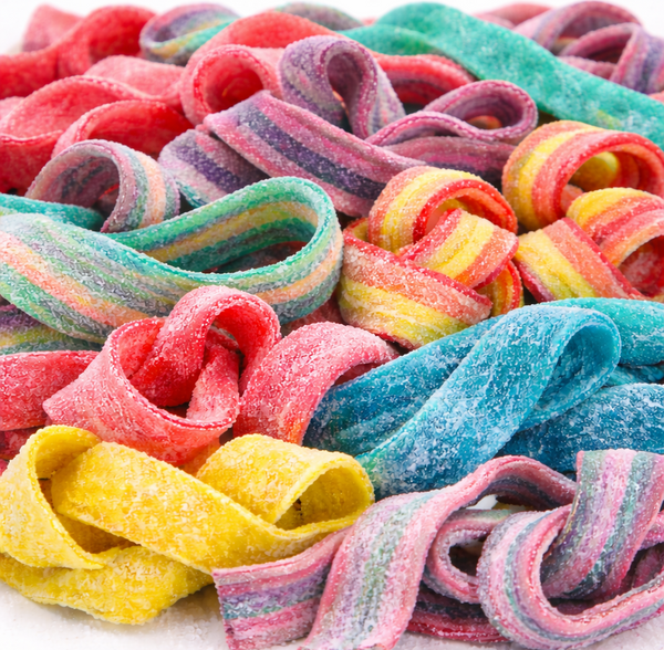 Sour Ropes Candy Belts Sweet & Tangy 8oz Pack Soft Chewy Treats for Snacking