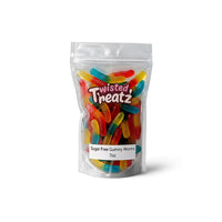 Sugar Free Gummy Worms Candy close-up showing texture and quality - Twisted Treatz
