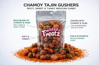 Chamoy Tajin Gushers – Spicy close-up showing texture and quality - Twisted Treatz