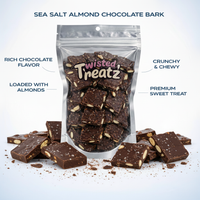 Sea Salt Almond Chocolate Bark close-up showing texture and quality - Twisted Treatz