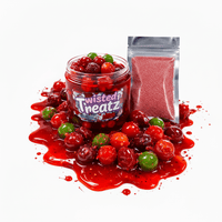 Gooey Gushers in Sour Oozie Liquid Fruity Gummy Candy with Sour Coating close-up showing texture and quality - Twisted Treatz